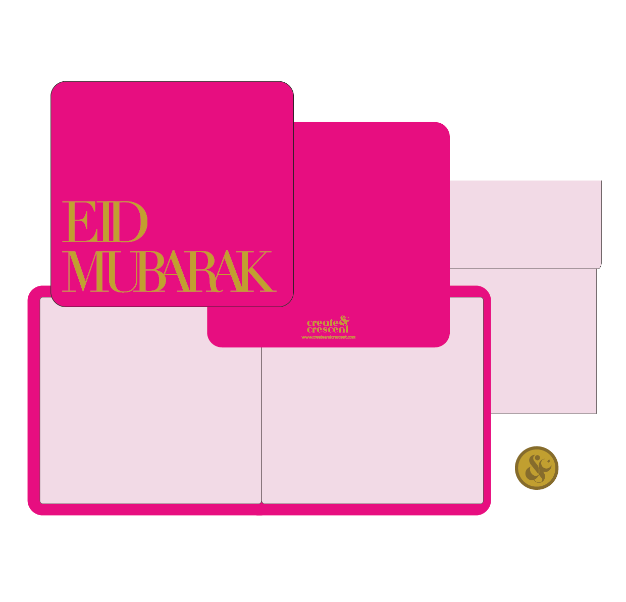 Gold Foil Eid Cards