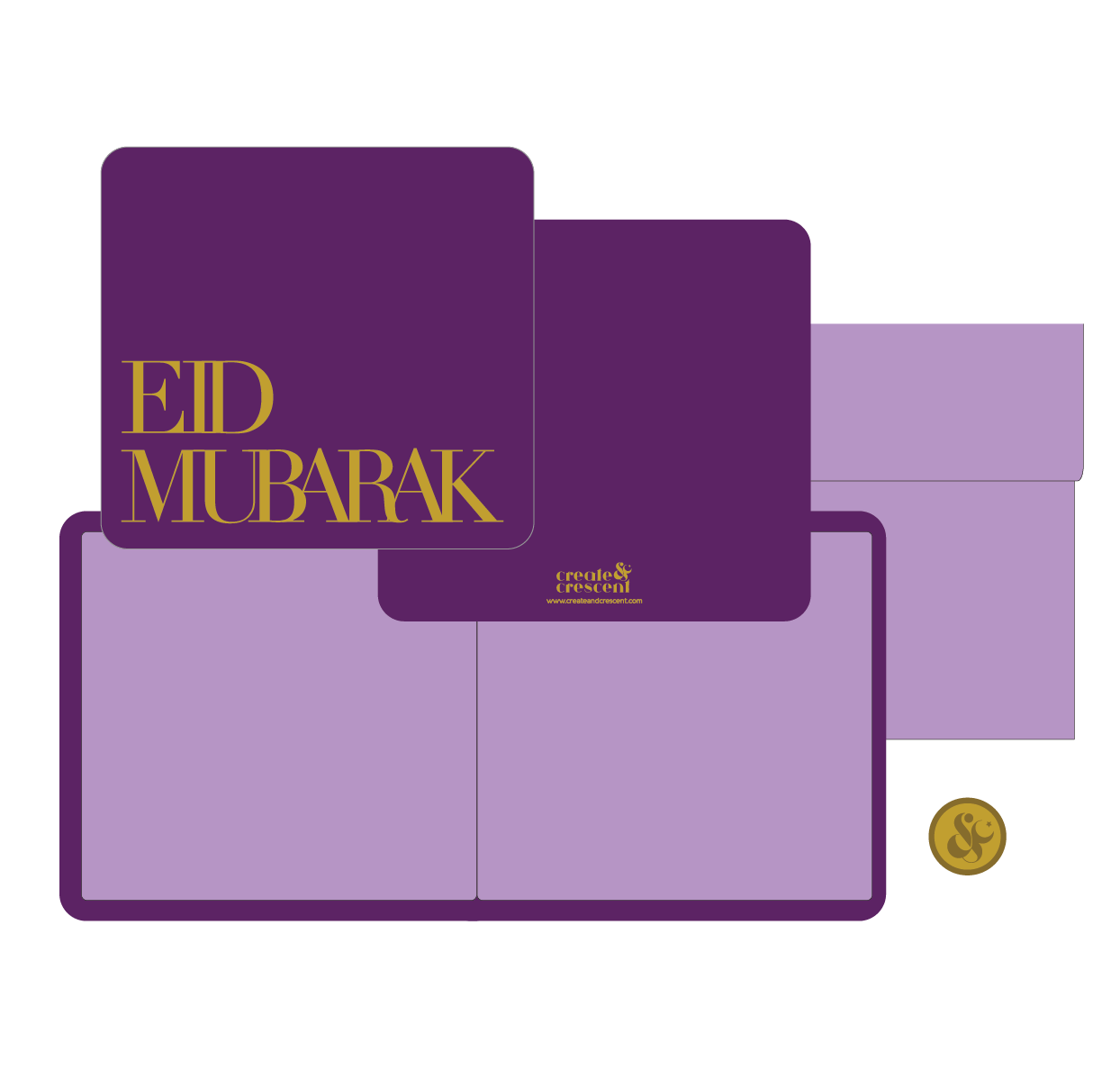 Gold Foil Eid Cards