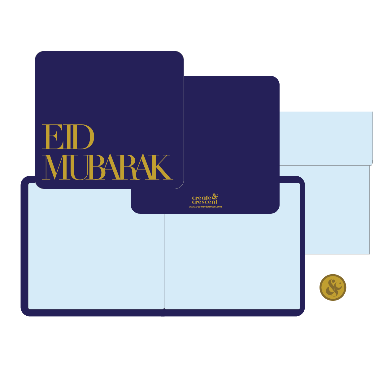 Gold Foil Eid Cards