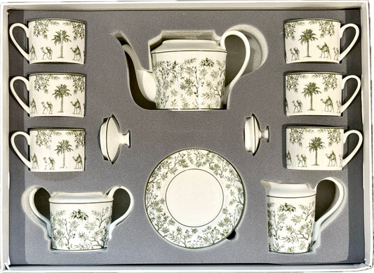 Arabian Toile De Jouy Tea Set