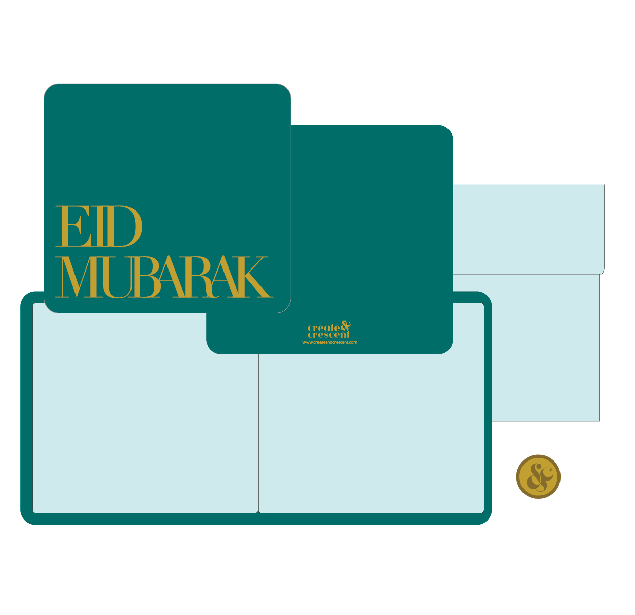 Gold Foil Eid Cards