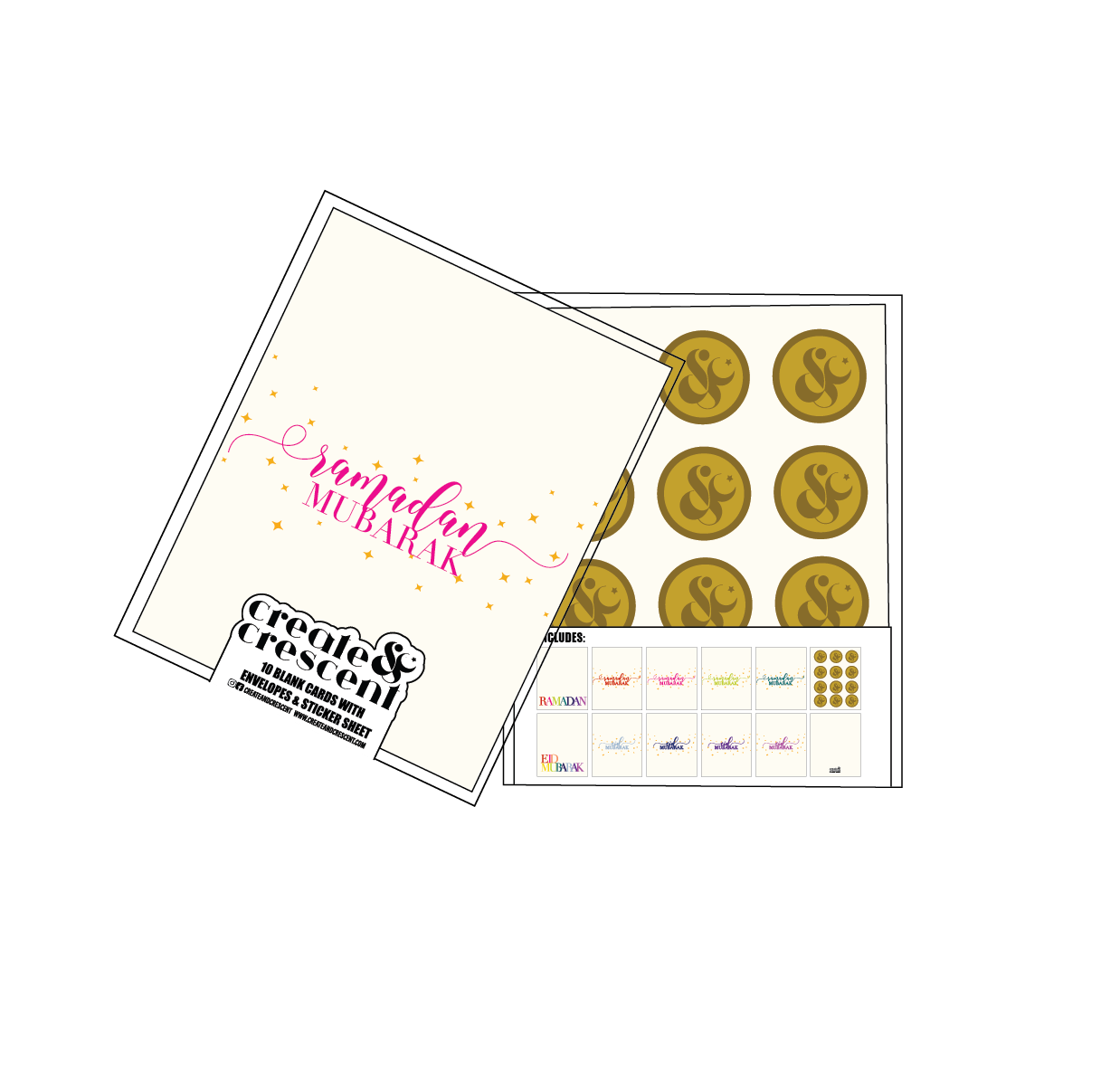 Ramadan and Eid Cards- Pack of 10