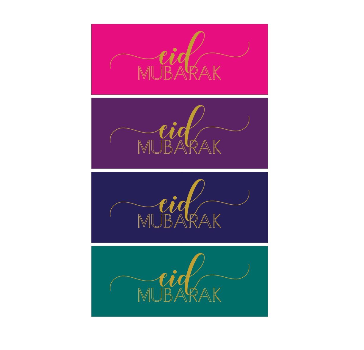 Gold Foil Eid Money Envelopes