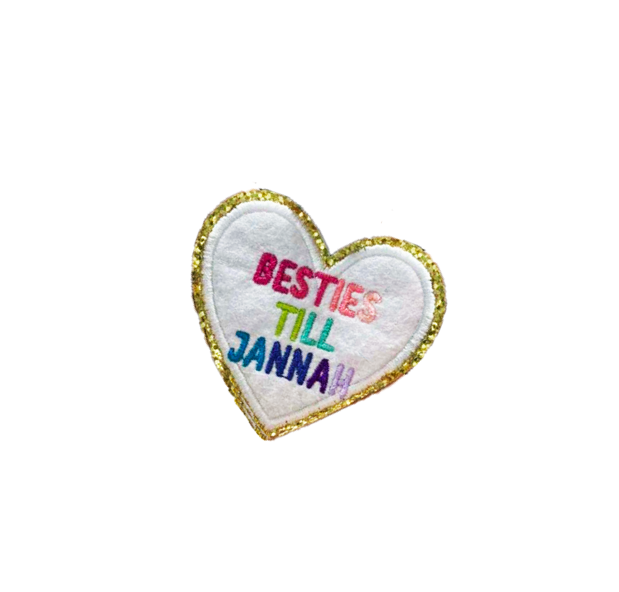 "Besties Til Jannah" Embroidered  Iron-on-Patch