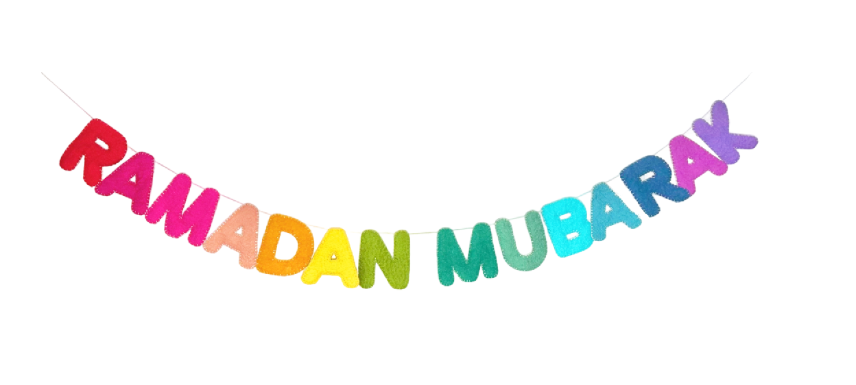 Ramadan Mubarak-Handcrafted Wool Felt Garland