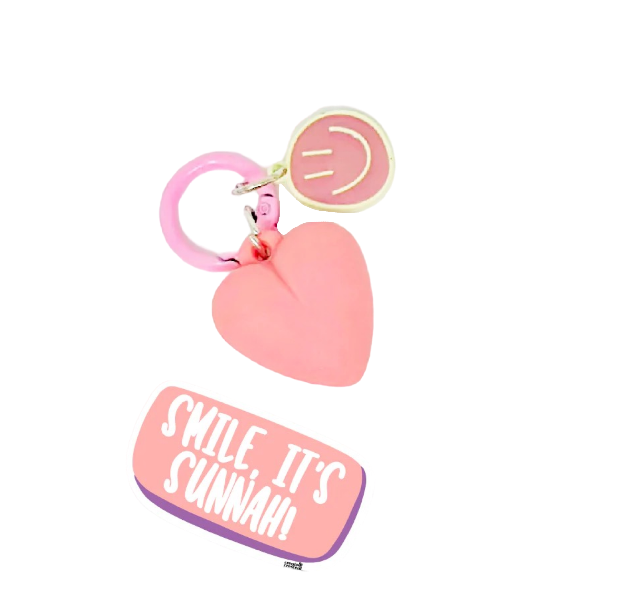 "Smile It's Sunnah" Keychain and Vinyl Sticker