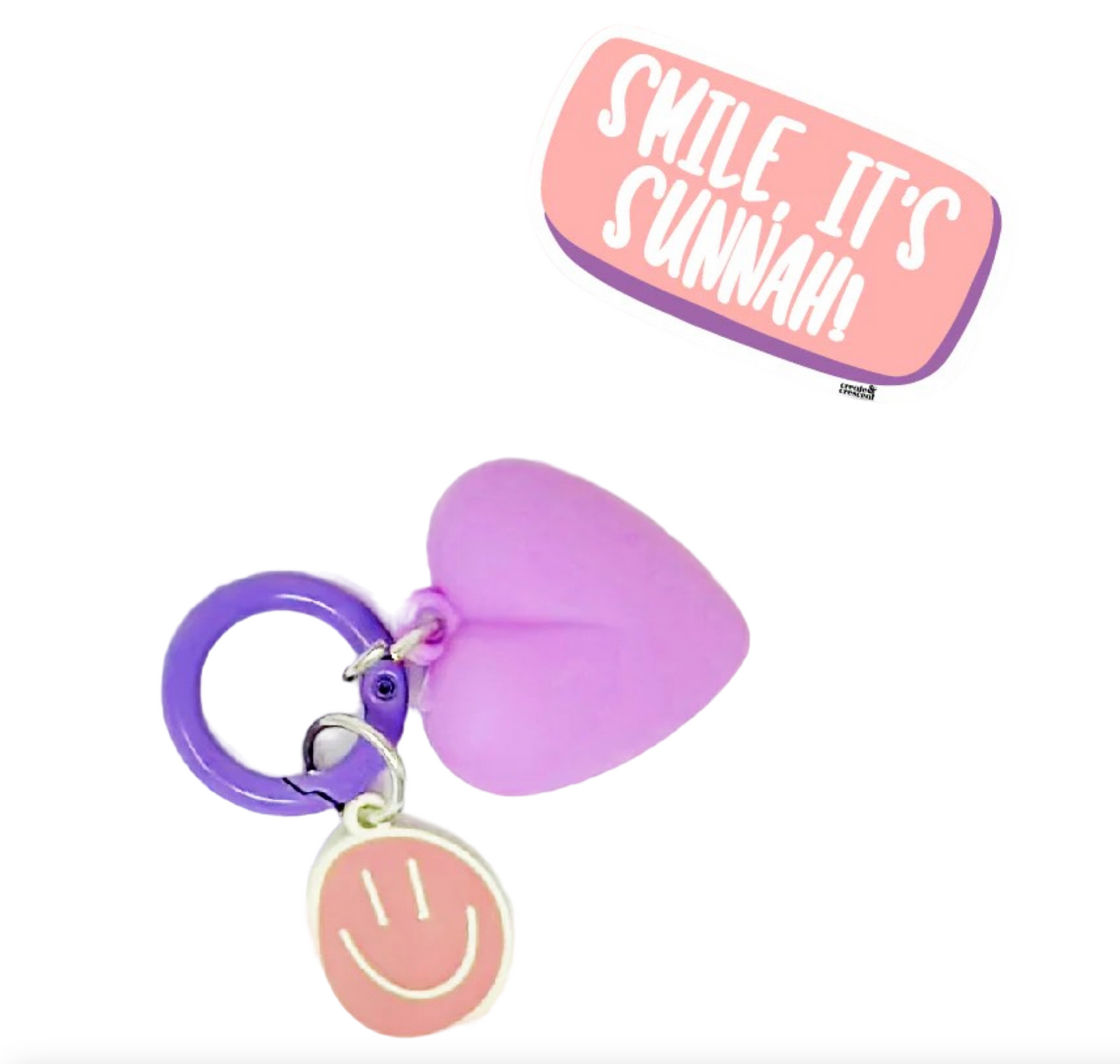 "Smile It's Sunnah" Keychain and Vinyl Sticker