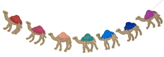 Camel-Handcrafted Wool Felt Garland