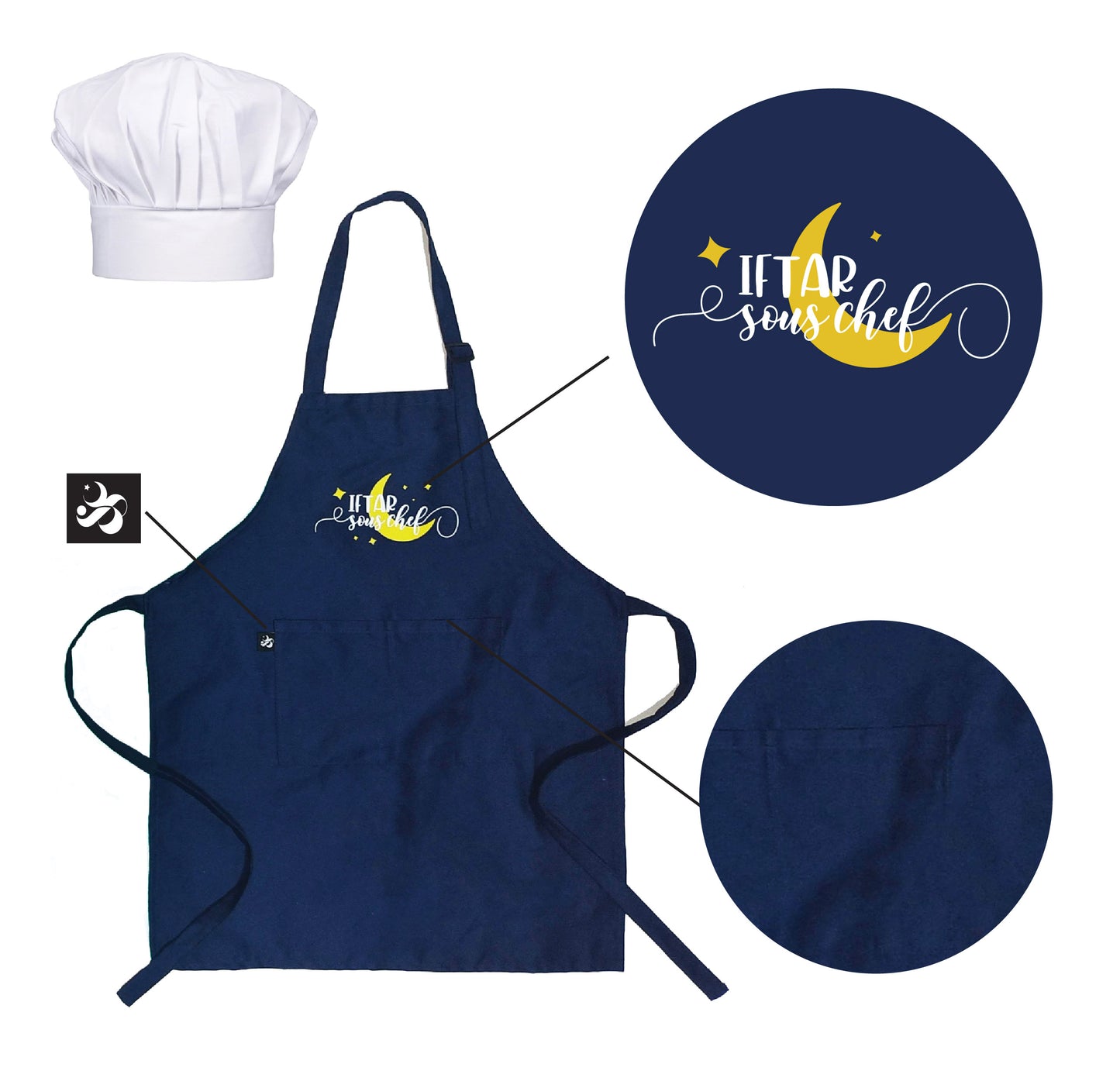 Iftar Sous Chef- Apron and Hat set